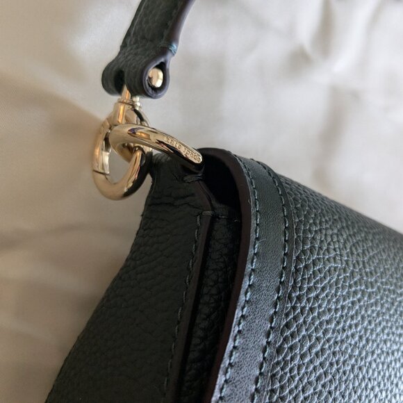 KATE SPADE Hudson Pebbled Leather Flap Convertible Shoulder Bag Northern Pine - Picture 8 of 16